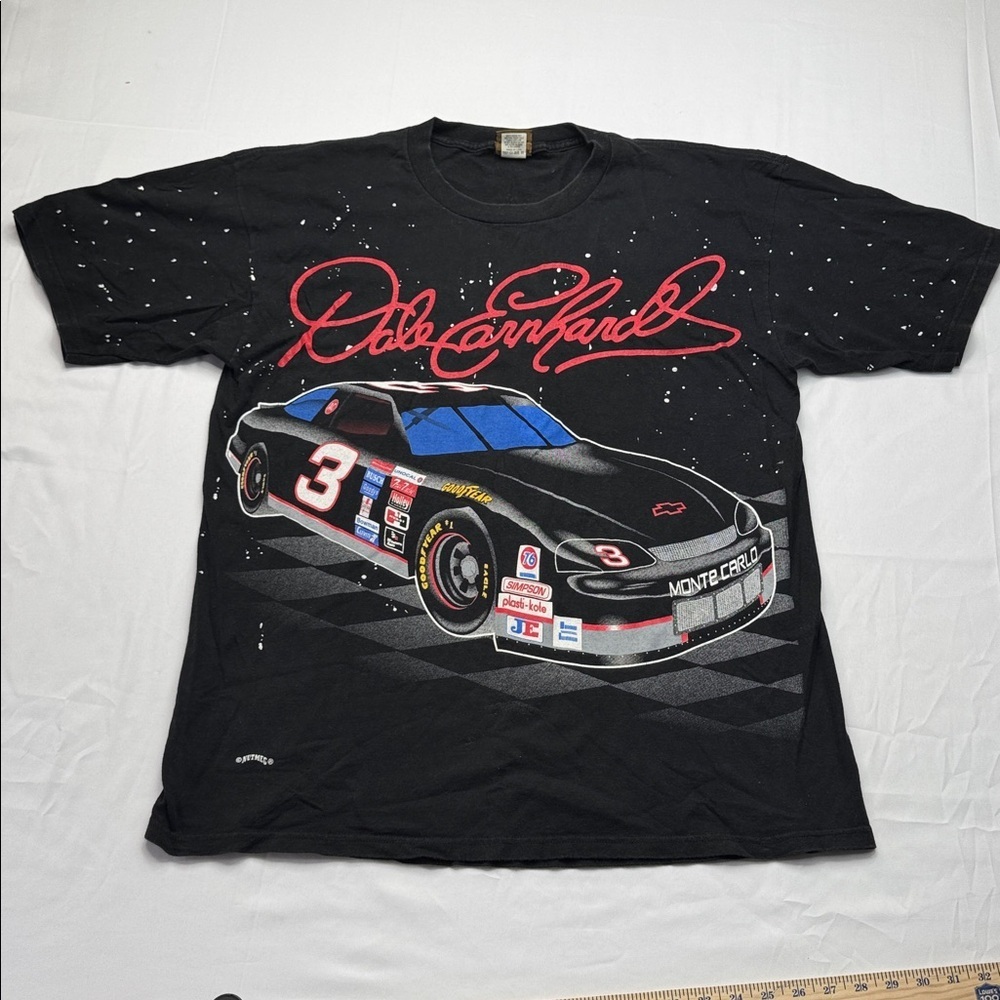Vintage Dale Earnhardt The Intimidator Monte Carlo Racing T Shirt XL Nutmeg
